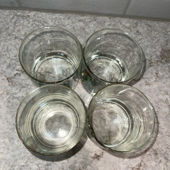 Vintage Set Of 4 Eggnog Low Ball Glasses Christmas Tree Angel Holiday Tradition - Picture 3 of 8